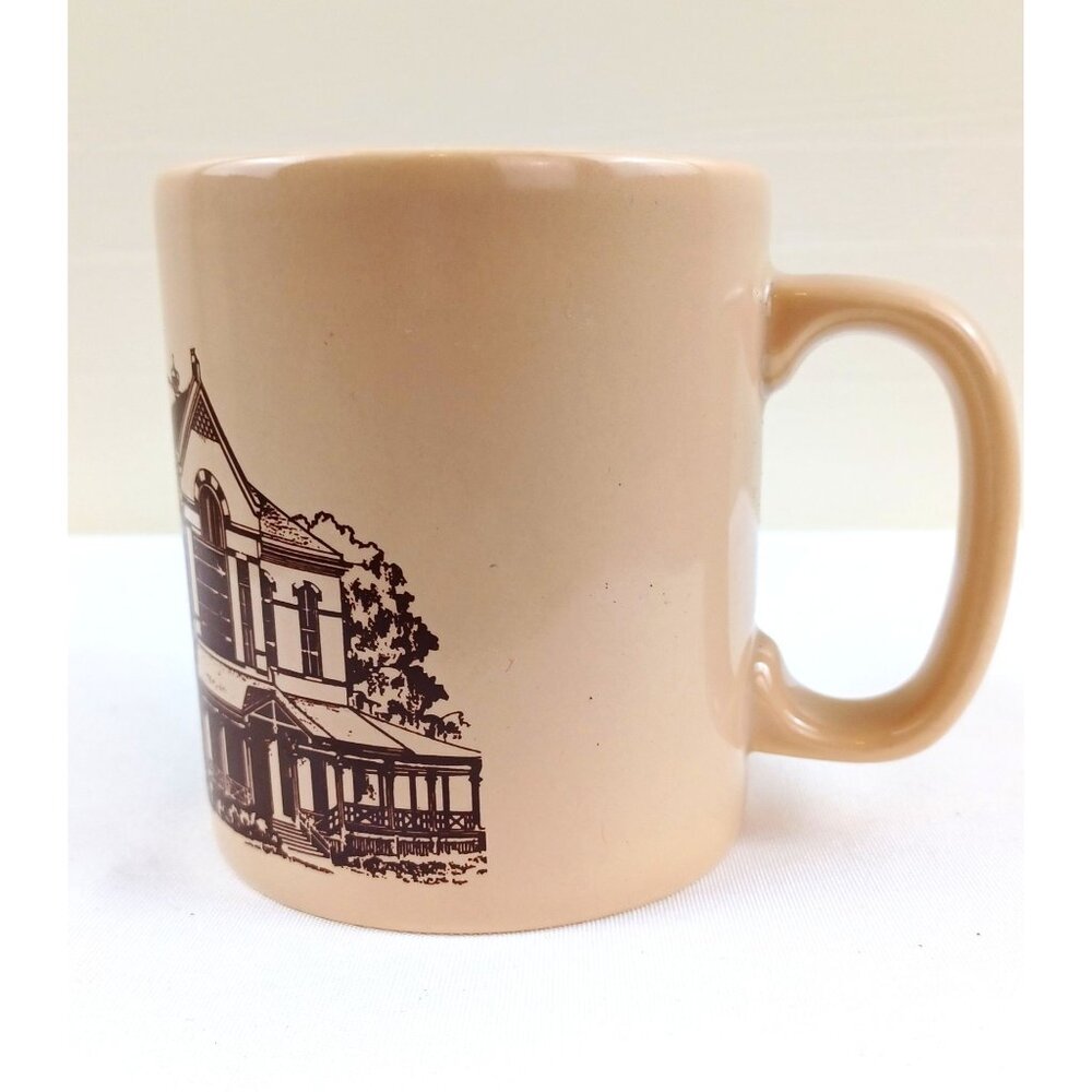 Vintage Staffordshire Kiln Craft England Victorian House Coffee Mug Transferware